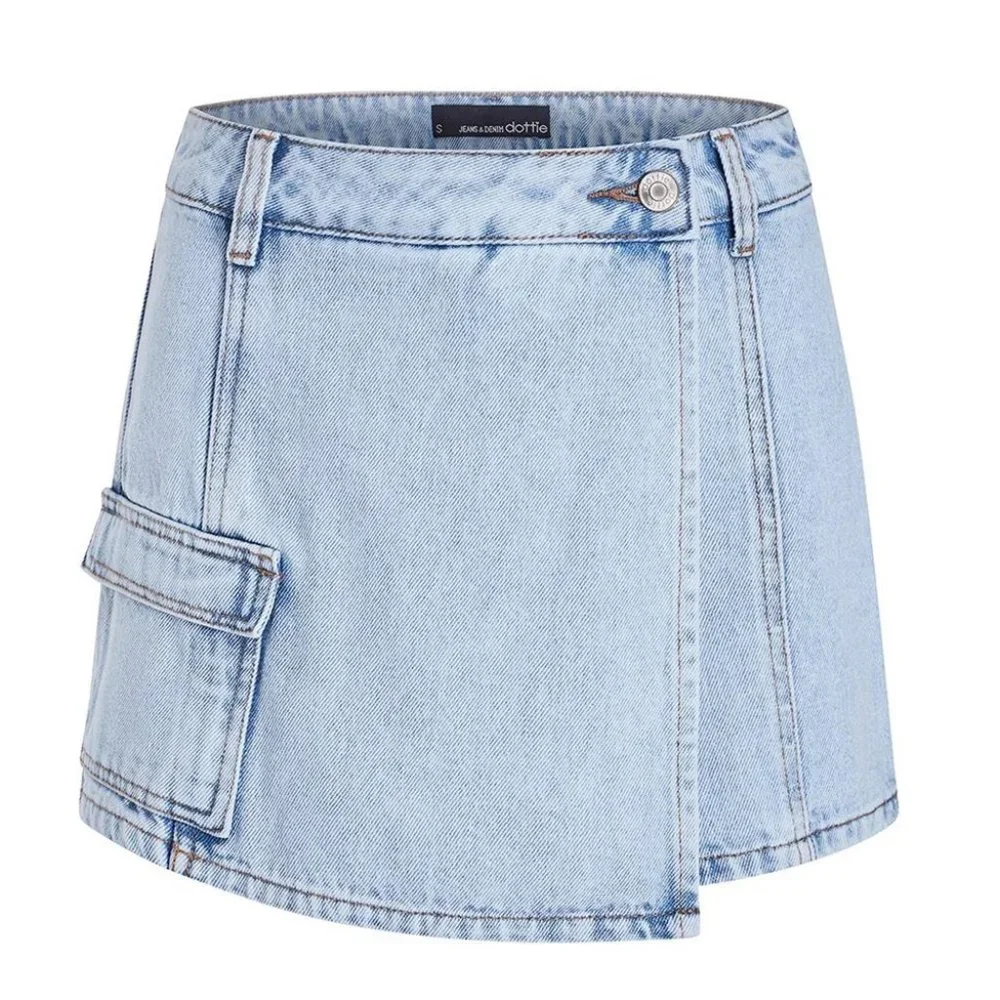 COPY - Short Skirt Denim Blue - Q0311 - Picture 1 of 5